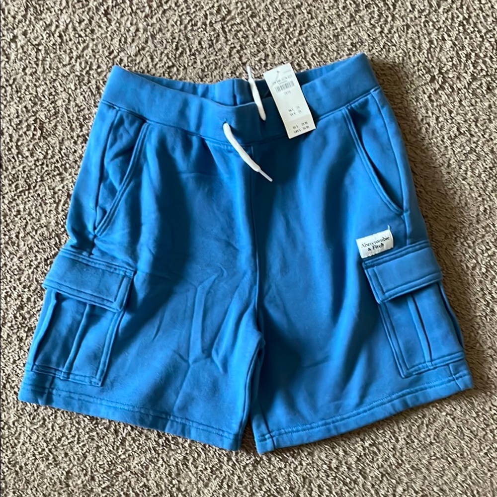 Abercrombie Kids New Blue Cargo Shorts Boys 13/14